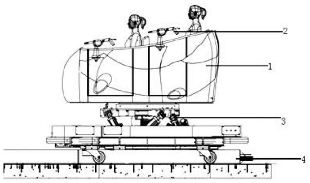 Safety control method for dark riding interactive game