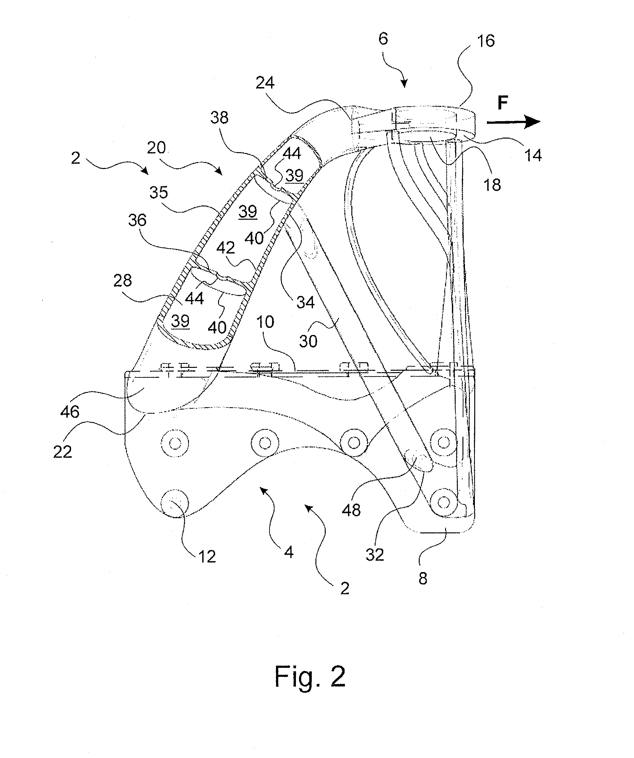 Supporting pillar for an aircraft's structural component manufactured by a selective laser melting process