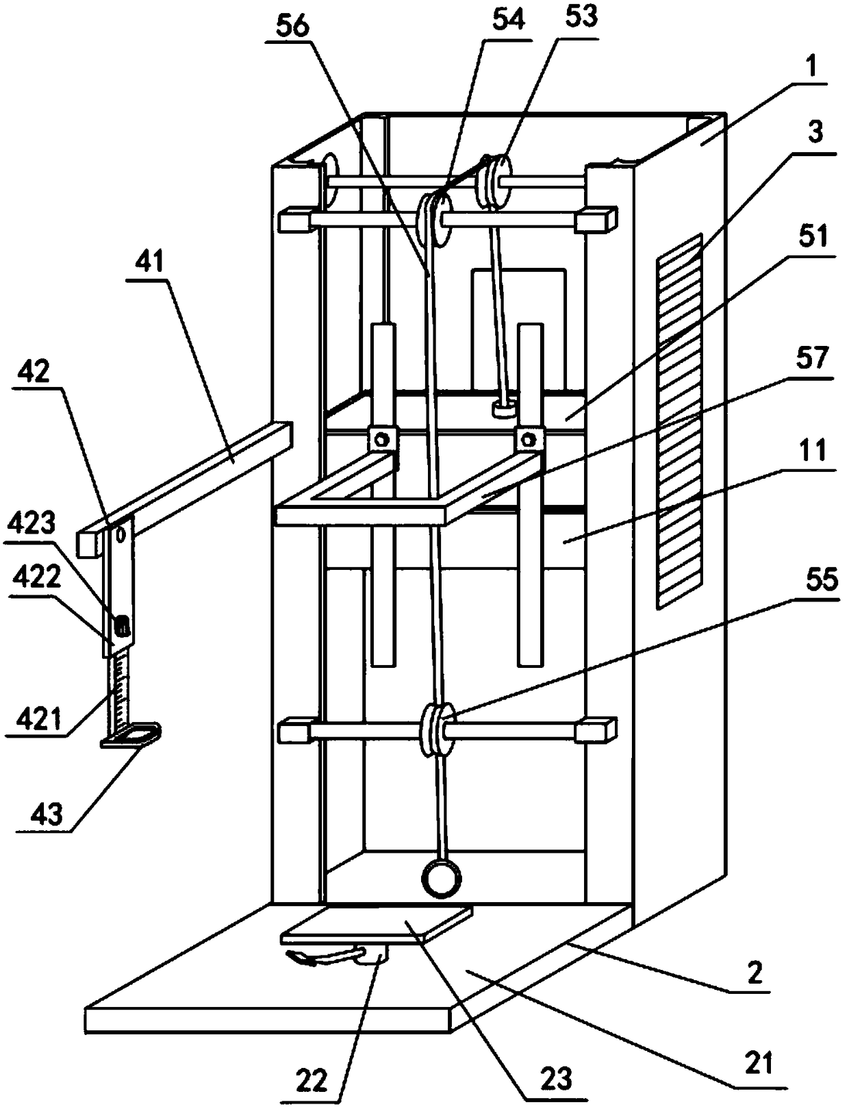 Rehabilitation training device applied after breast cancer operation