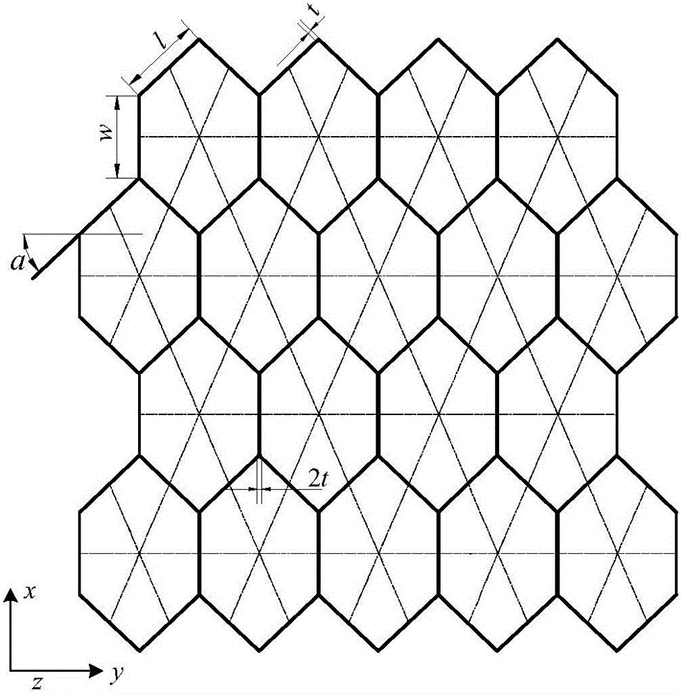 Honeycomb buffering device capable of improving energy absorption efficiency and design method thereof