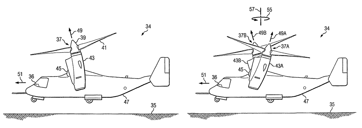 Method and apparatus for flight control of tiltrotor aircraft