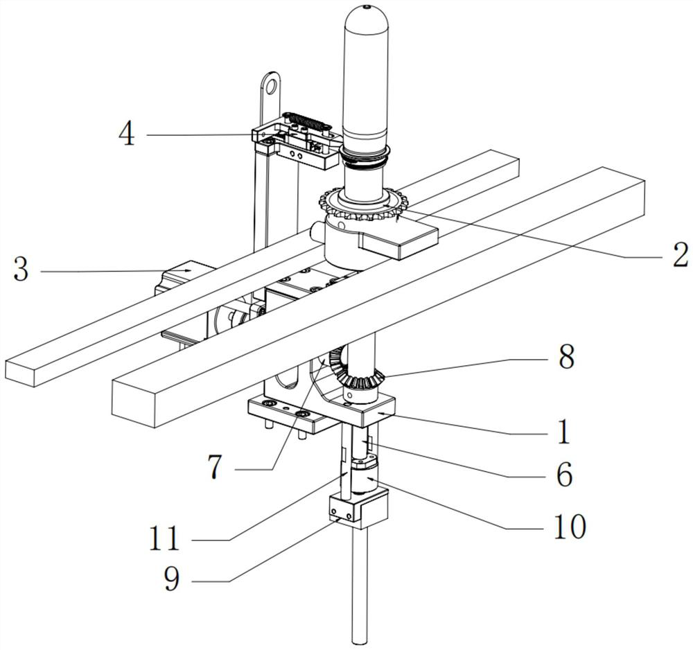 Bottle preform tooth mouth positioning device for bottle blowing machine