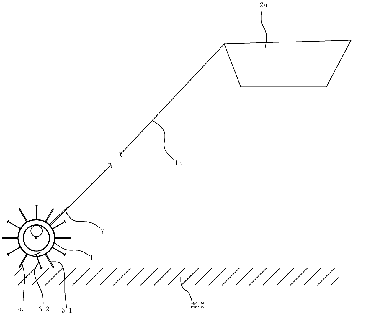 Bottom sowing discharging device and discharging method