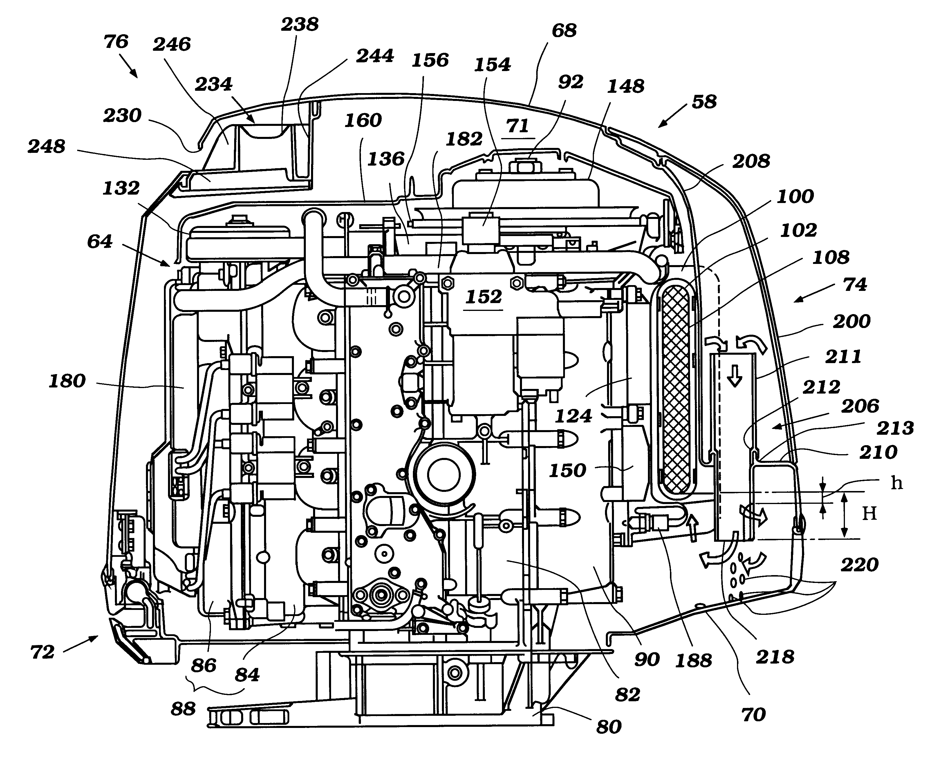 Cowling assembly for outboard motor