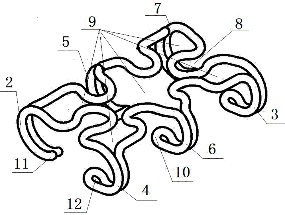 Memory-alloy-wire sternum fixer with three pairs of encircling arms