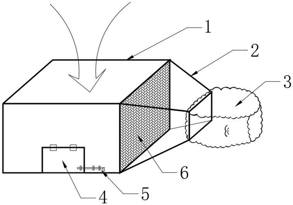 Dust falling device for building block cutting machine