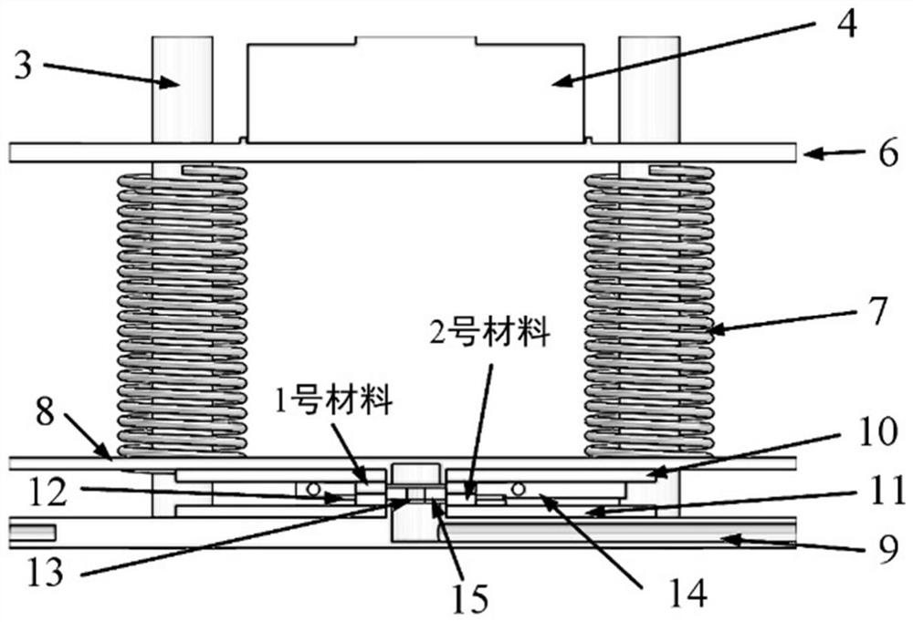 Device and method for testing dielectric properties of solid insulating material interface