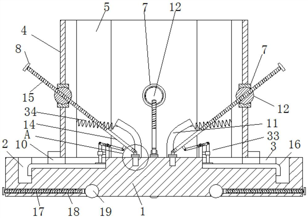 A volume-variable green plant potted device and its application method