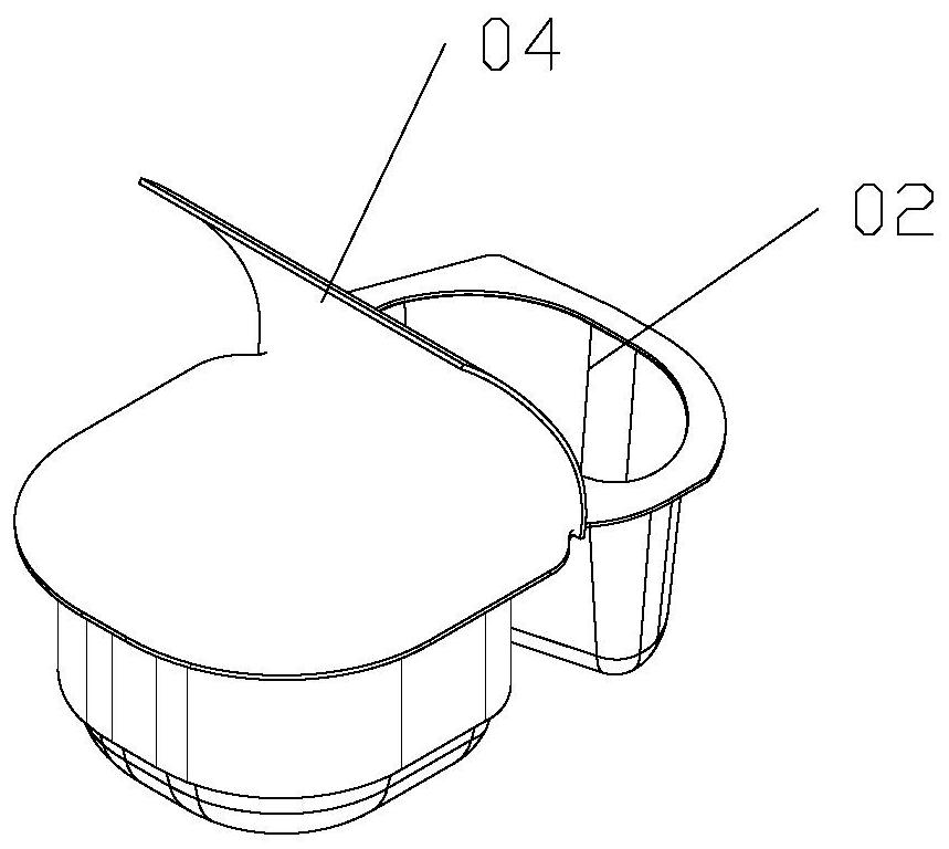 Primary-secondary cup food production method and production line