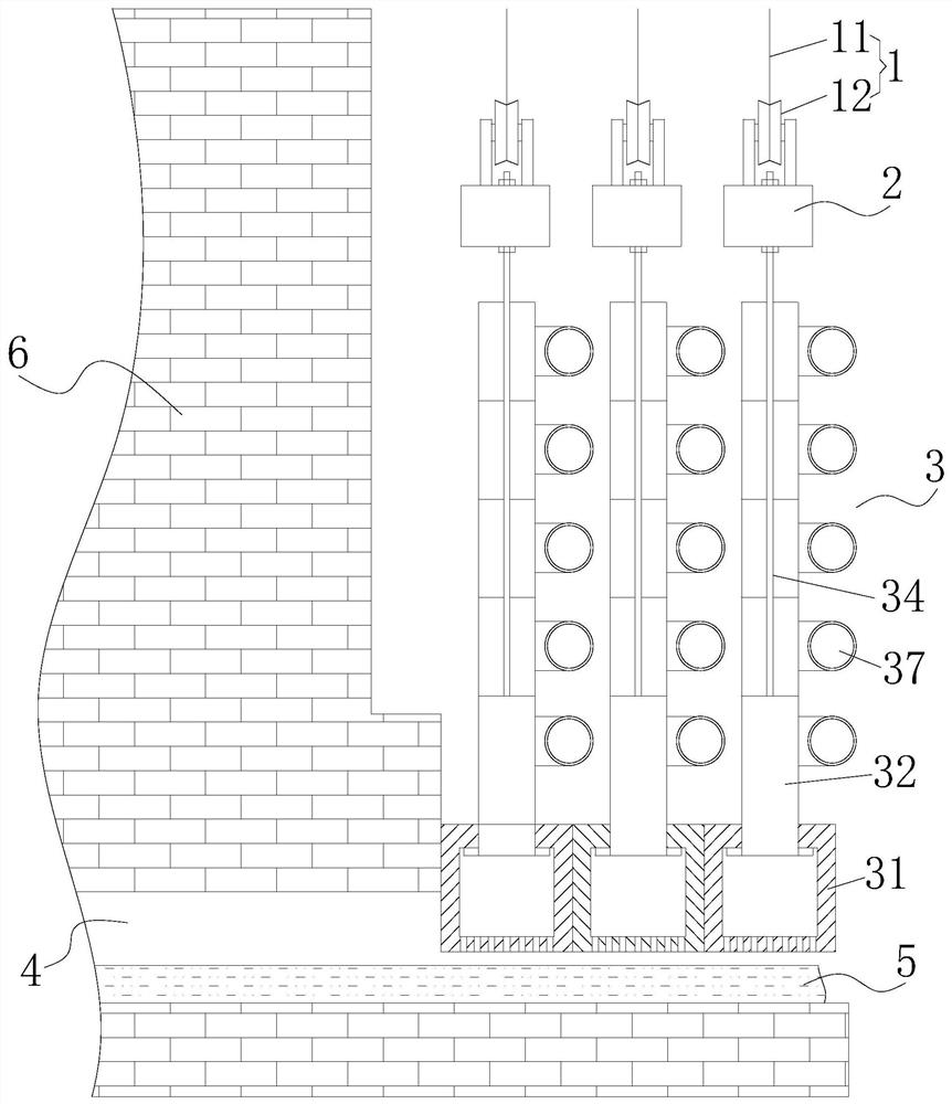 Temperature adjusting device for overflow port of glass production line