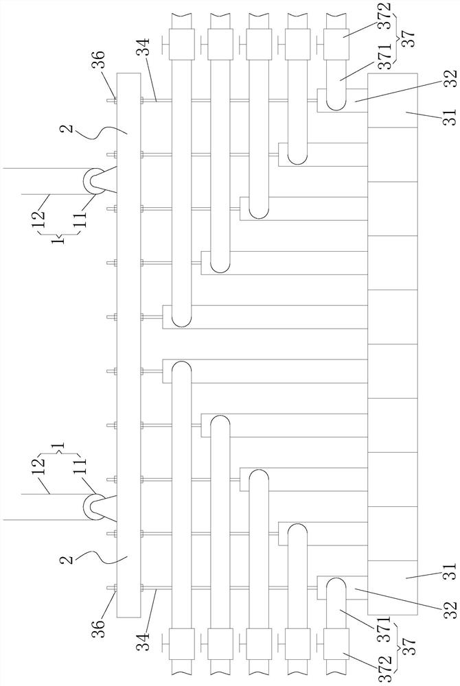 Temperature adjusting device for overflow port of glass production line