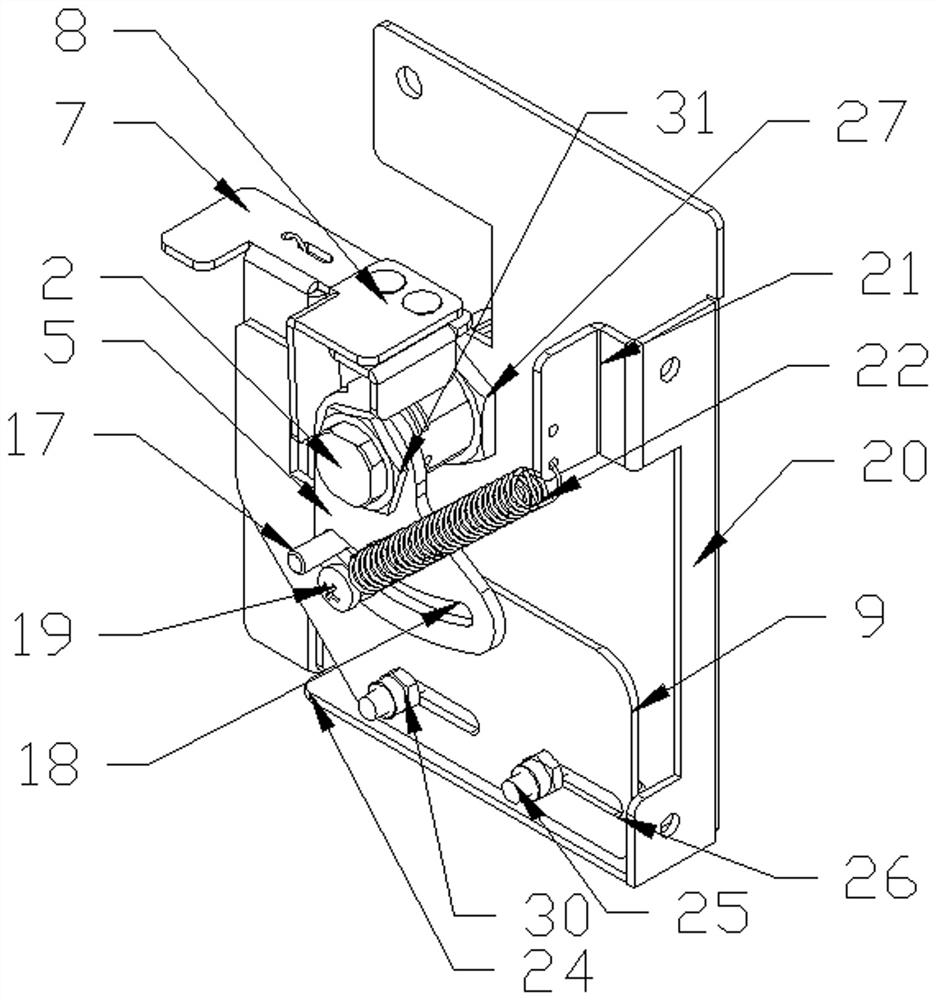 Interlocking device of cabinet body and door