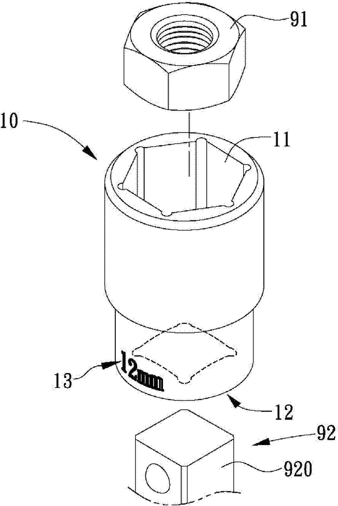 Sleeve structure easy for recognizing square hole size