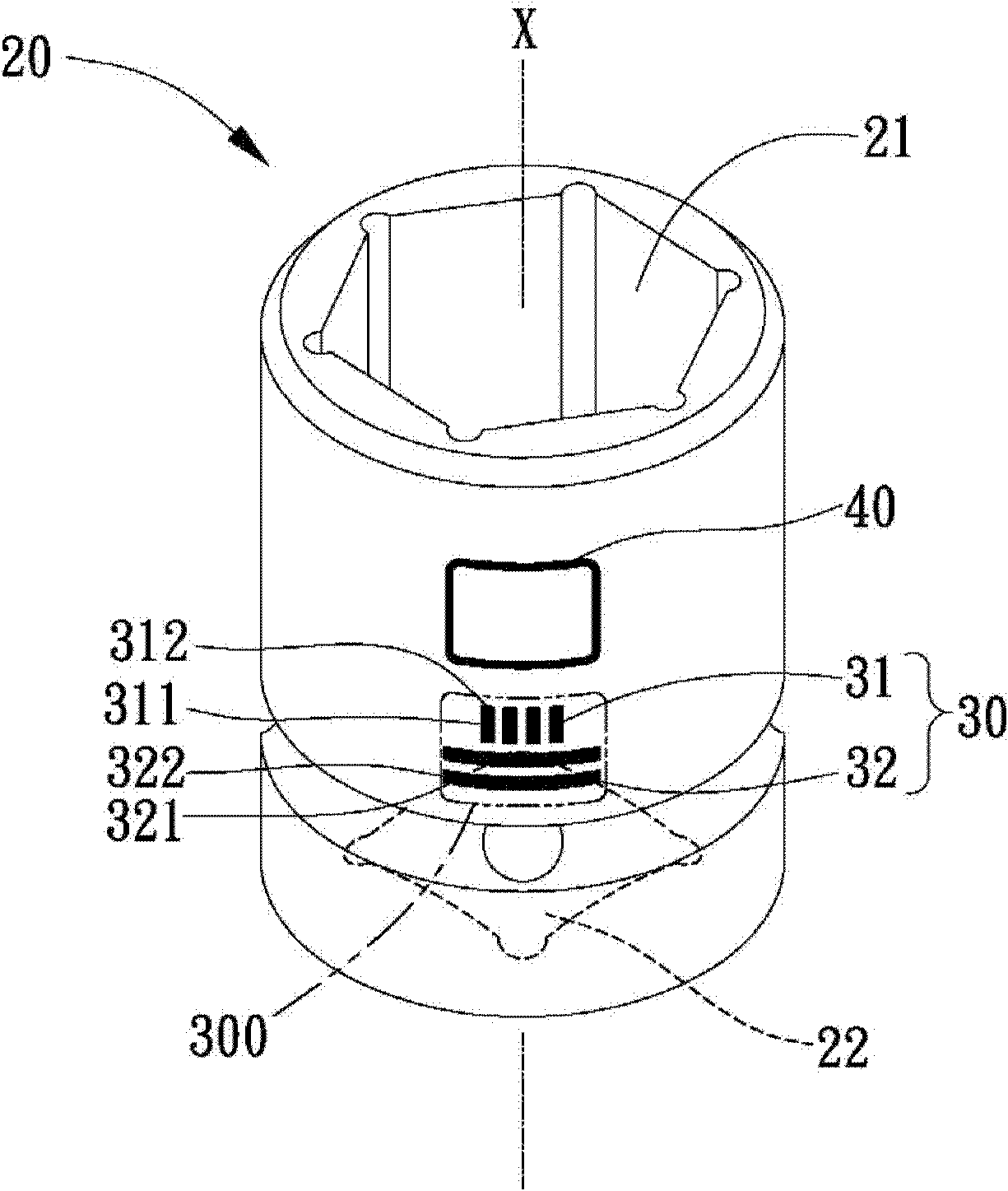 Sleeve structure easy for recognizing square hole size