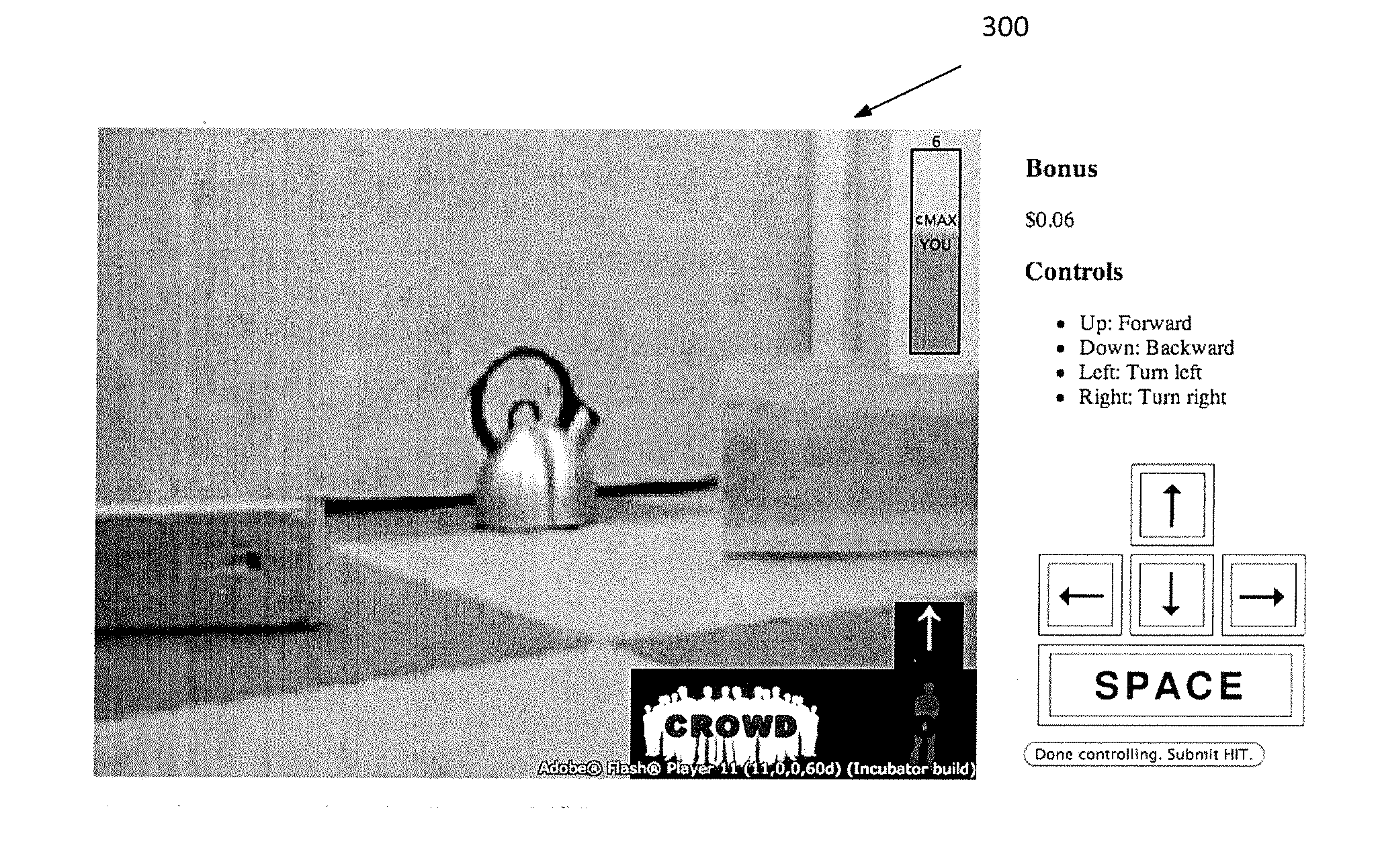 Closed-loop crowd control of existing interface