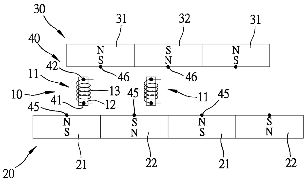 Magnetic pole staggered power generation device