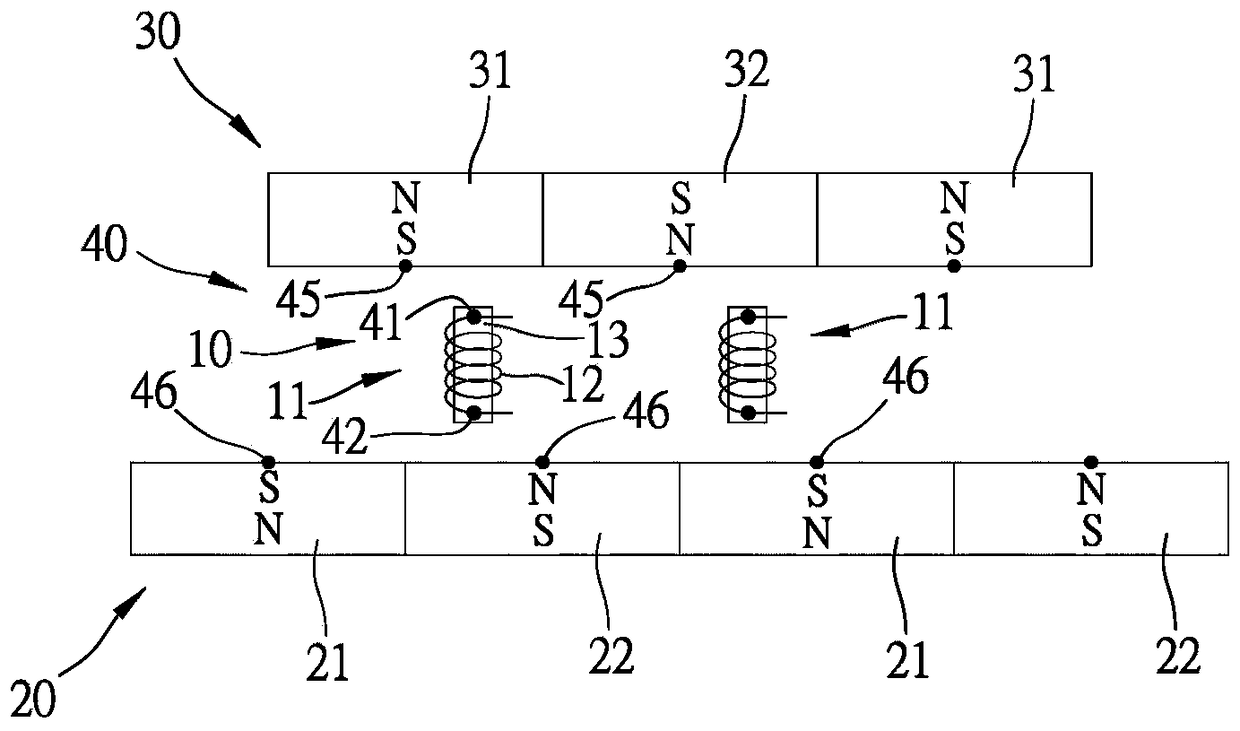 Magnetic pole staggered power generation device