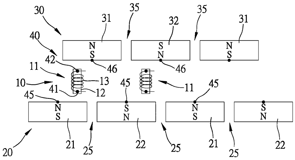 Magnetic pole staggered power generation device