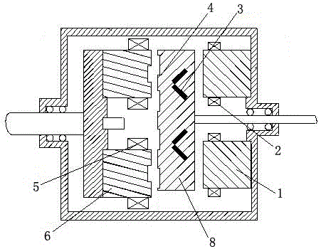 Double-rotor motor with permanent magnet-magnetic resistance axial magnetic flux composite structure