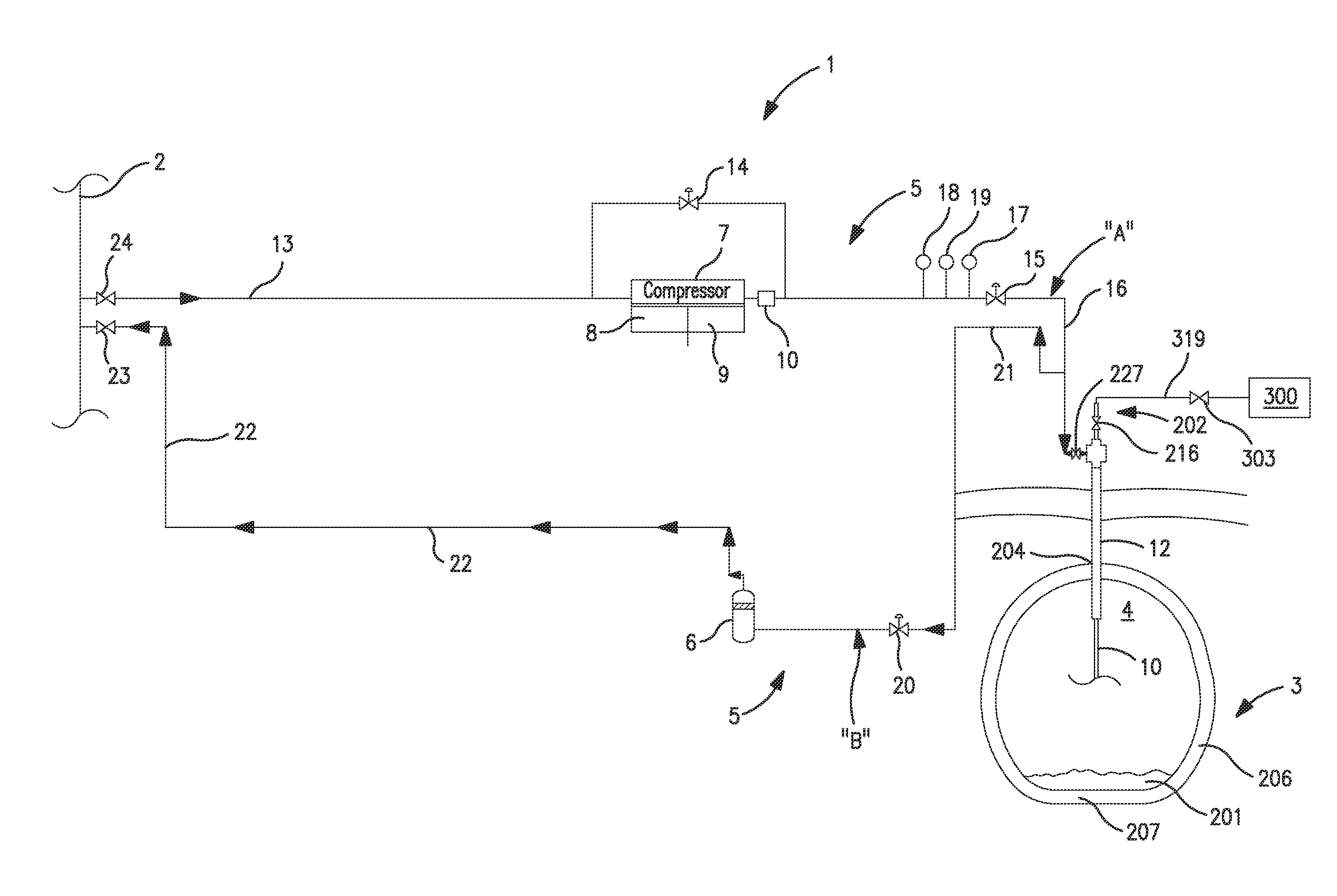 Method and system for storing hydrogen in a salt cavern with a permeation barrier