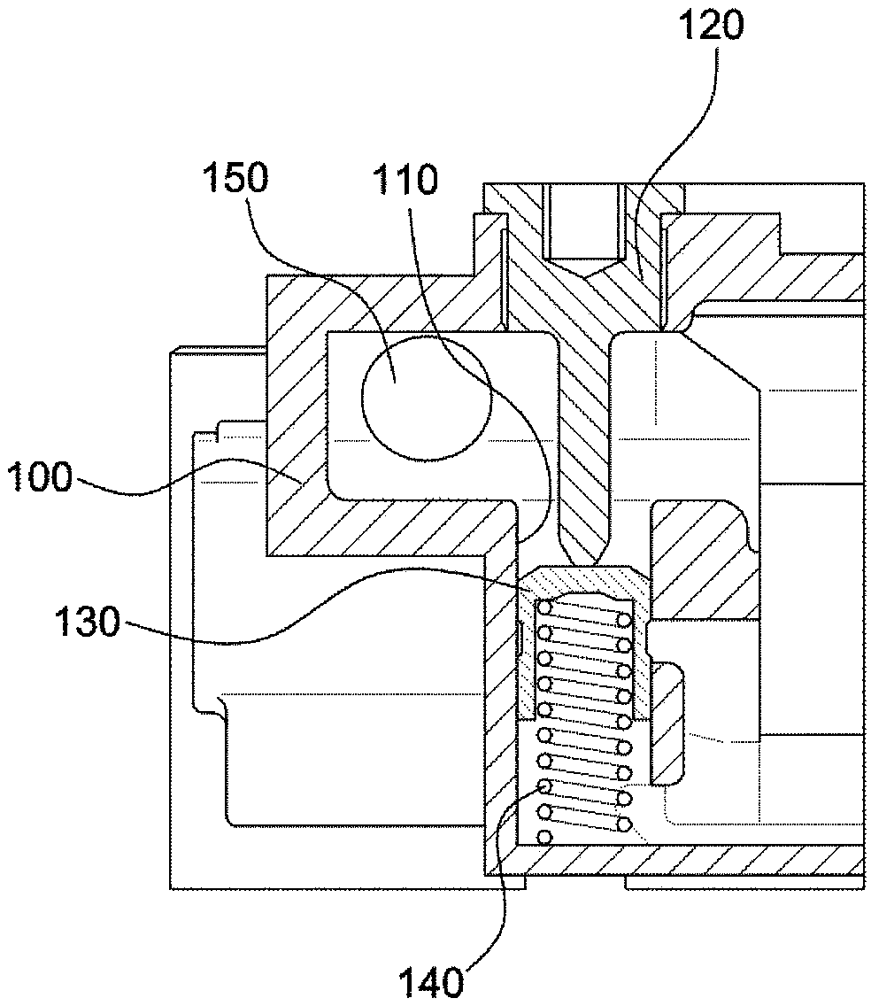 Dual relief valve of bsm for vehicle engine