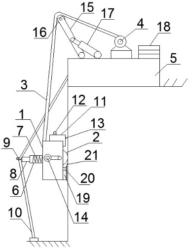 High-rise building glass curtain wall cleaning device