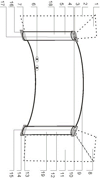 Transparent A pillar structure