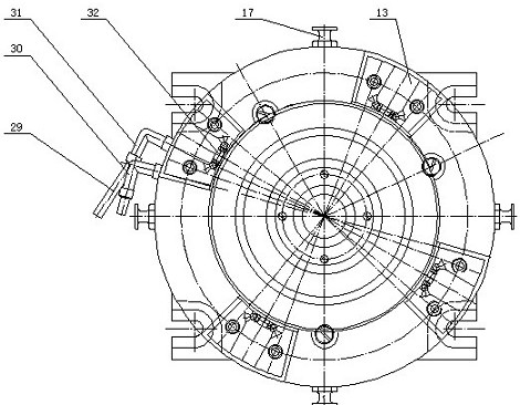 Self-centering pneumatic tight-supporting type clamp for disc parts