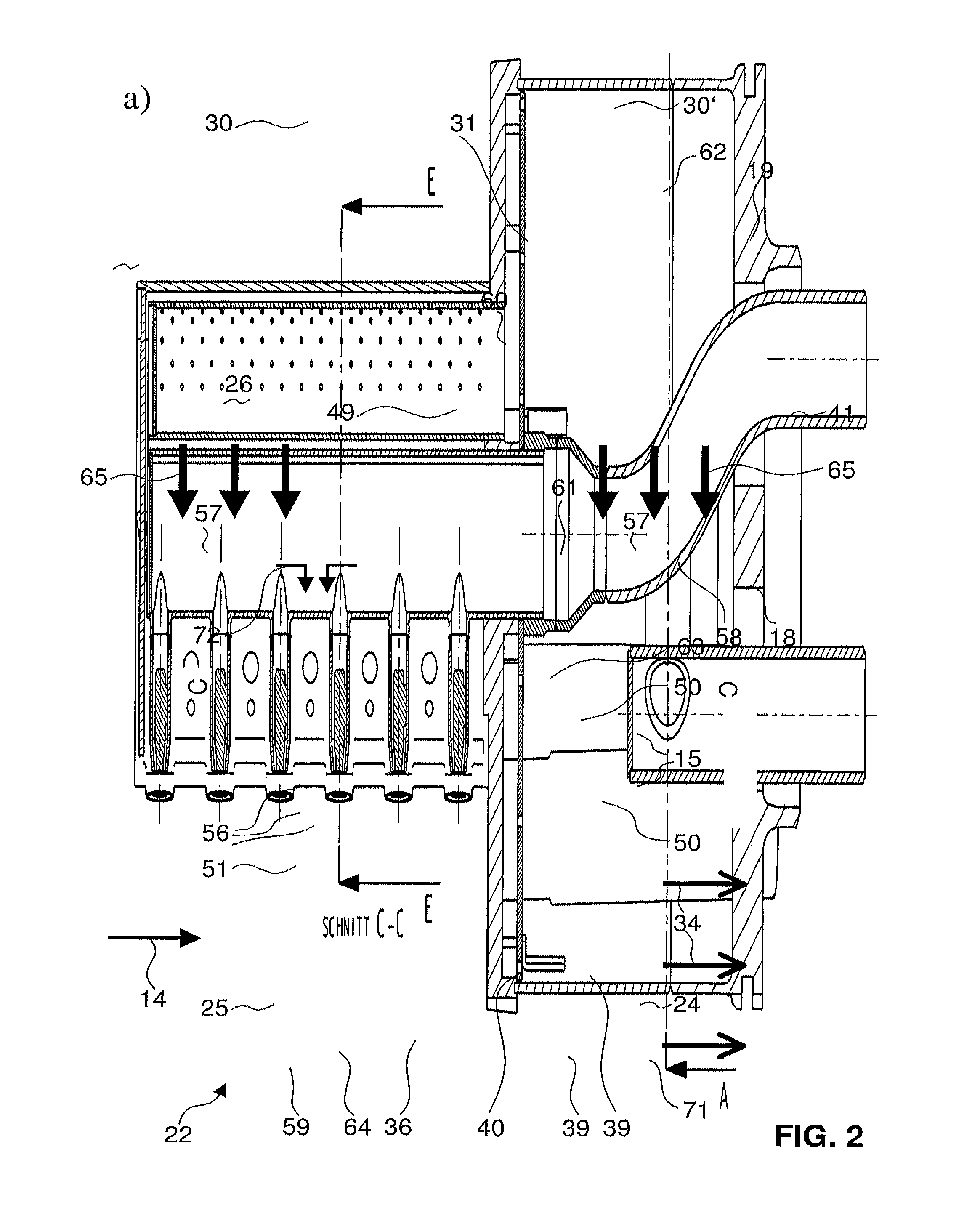 Cooling scheme for an increased gas turbine efficiency