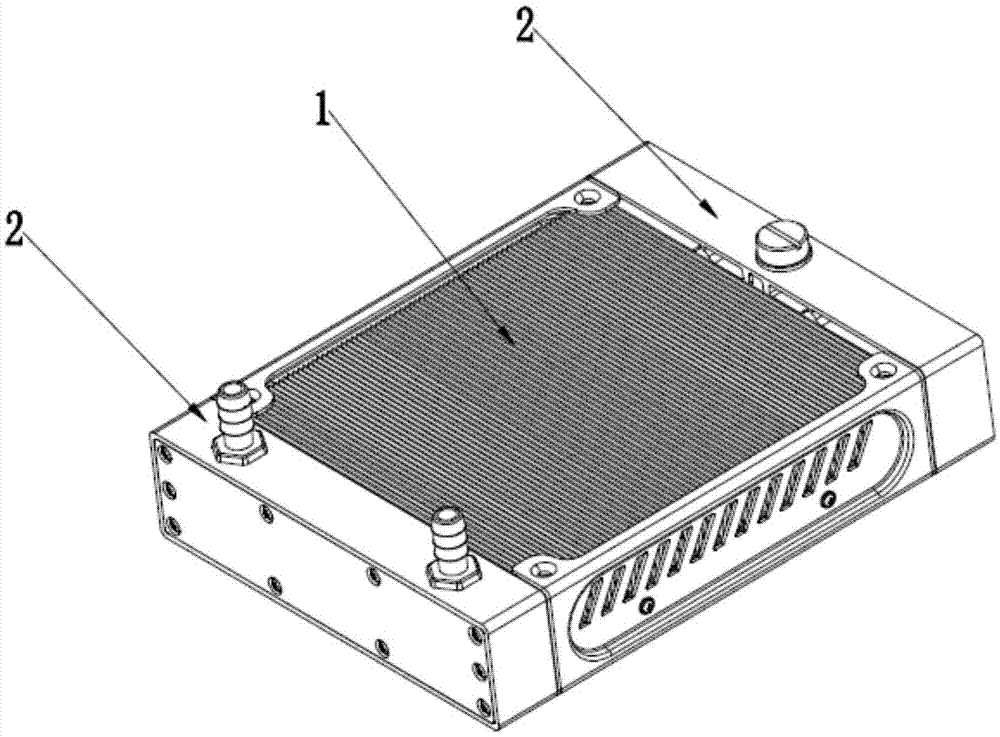 Water-cooled radiator, fabrication method thereof and cooling device with radiator