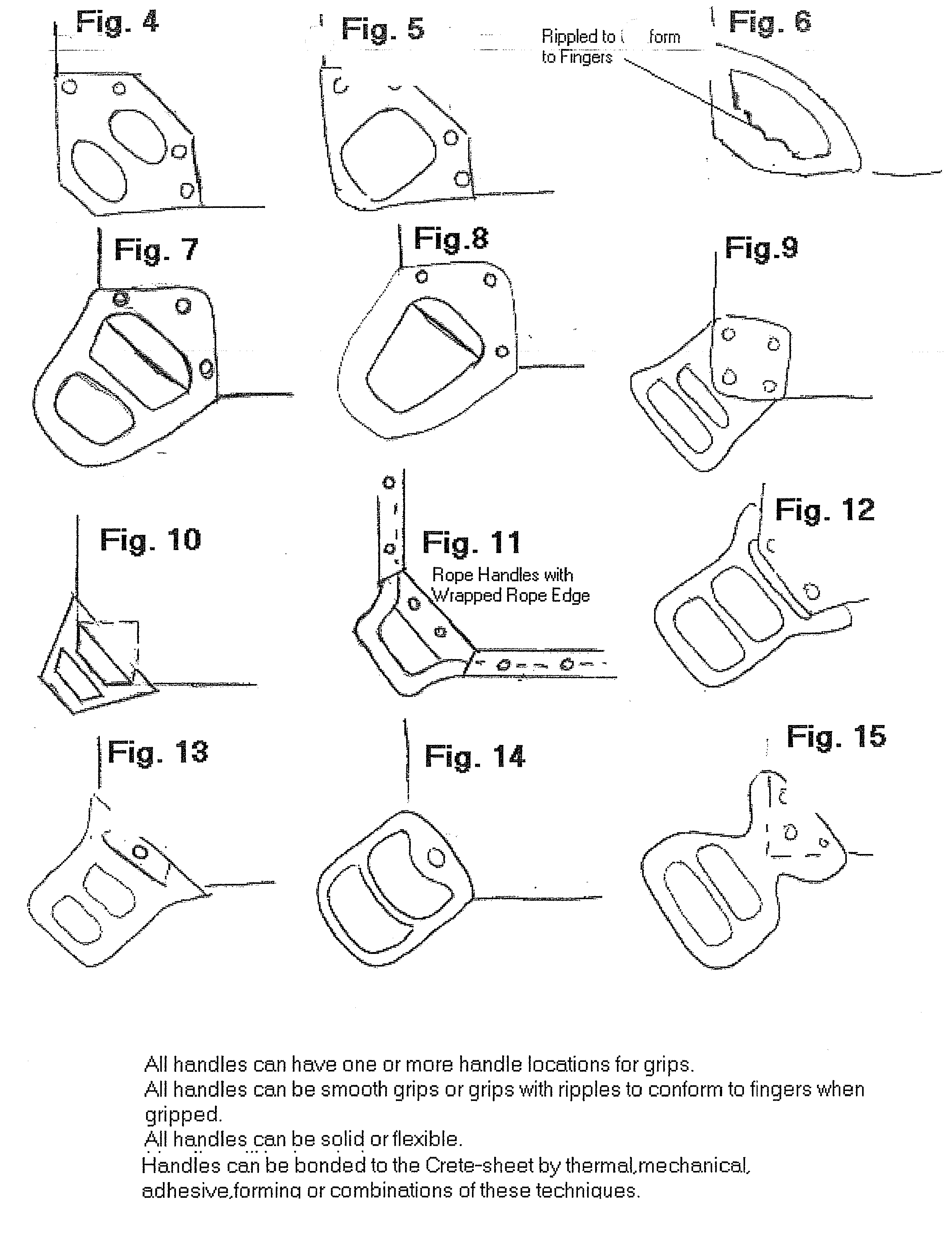 Portable mixing sheet with handles