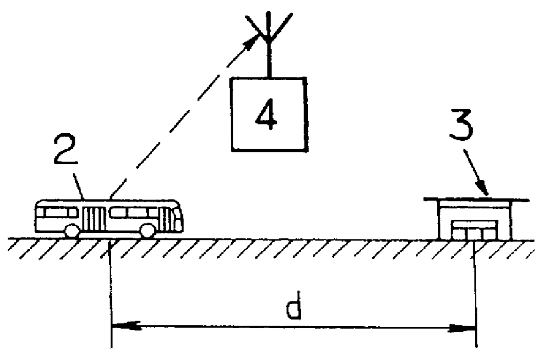 Portable appliance for informing the users of a bus network about waiting times at stops in the network