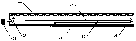 Device and method for drying lignite in a combined mode through microwave and hot air