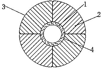 Oversized-section hollow corrugated split conductor