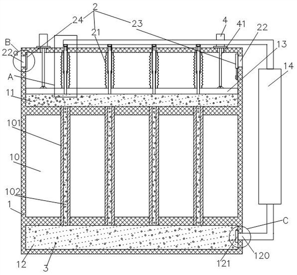 An explosion-proof protection structure of a large-capacity lithium battery