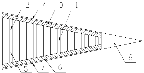 Variant flexible tail edge structure based on bionic conception