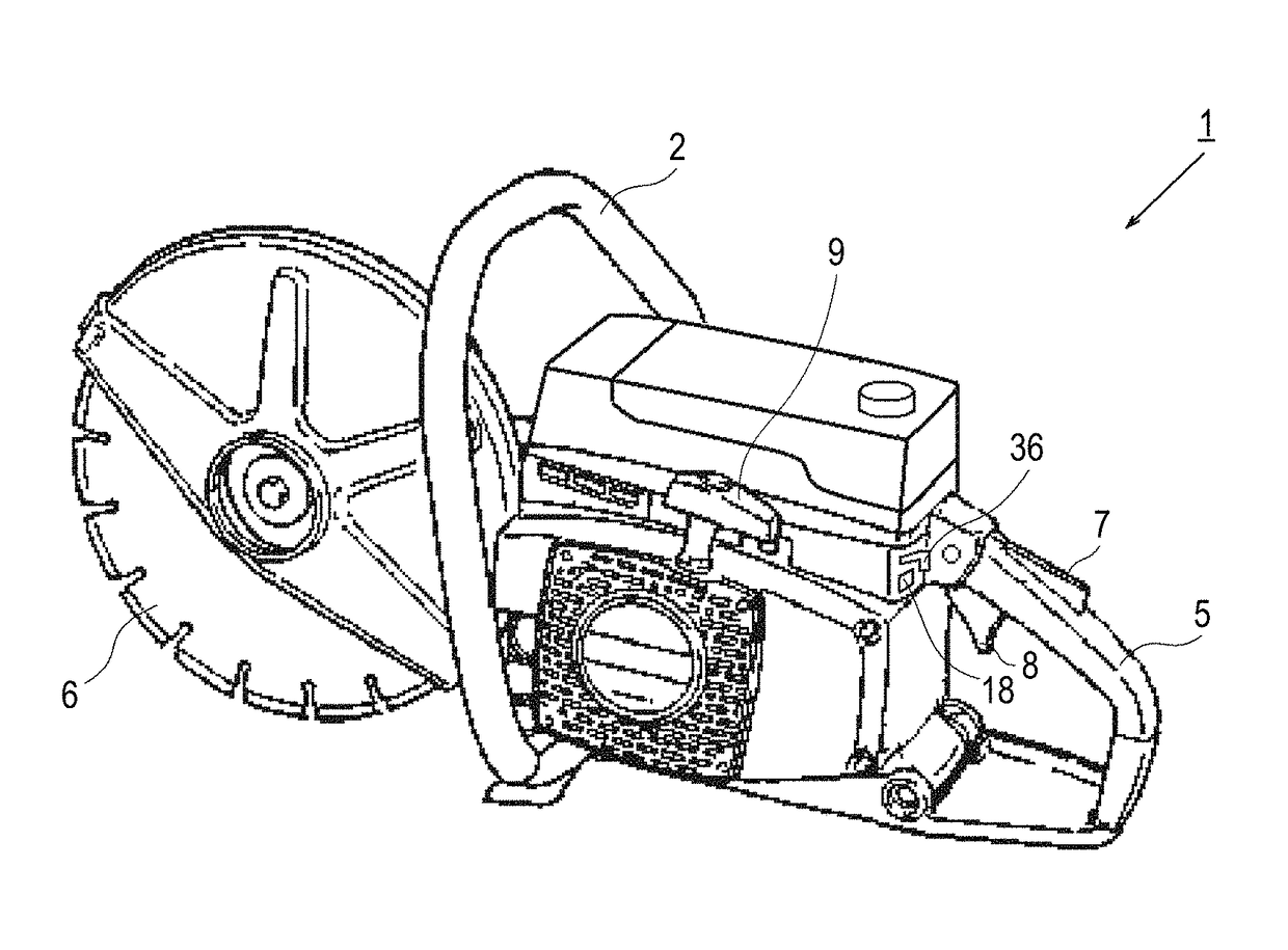 Engine and engine-operated working machine