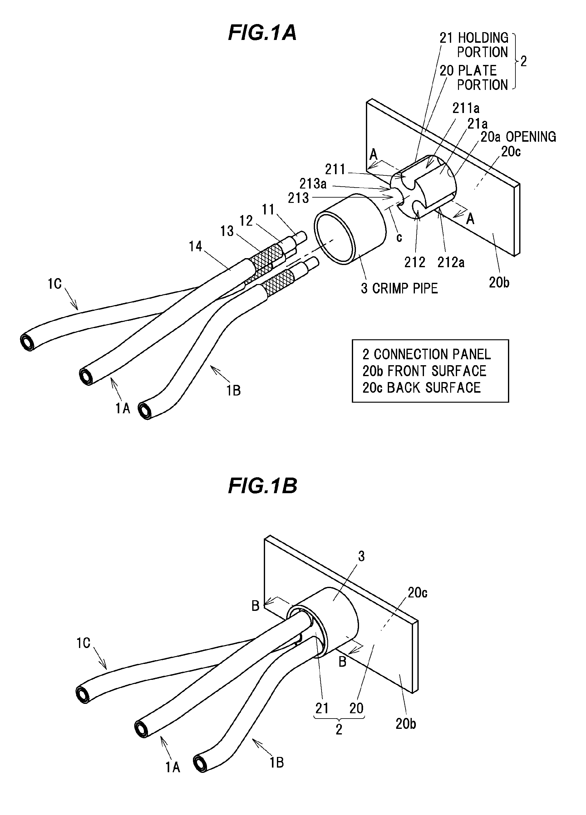 Cable holding structure