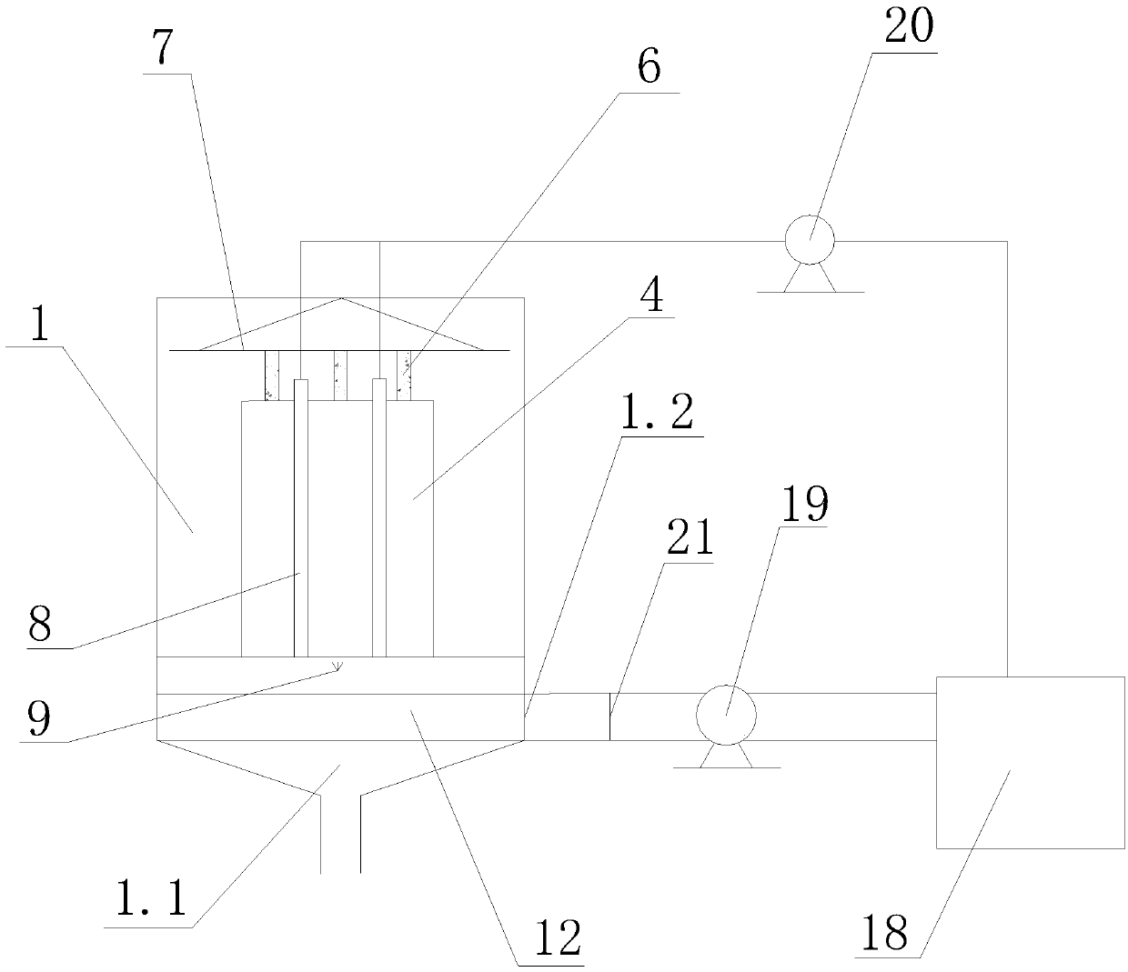 Coking wastewater electrolysis unit with backwash function