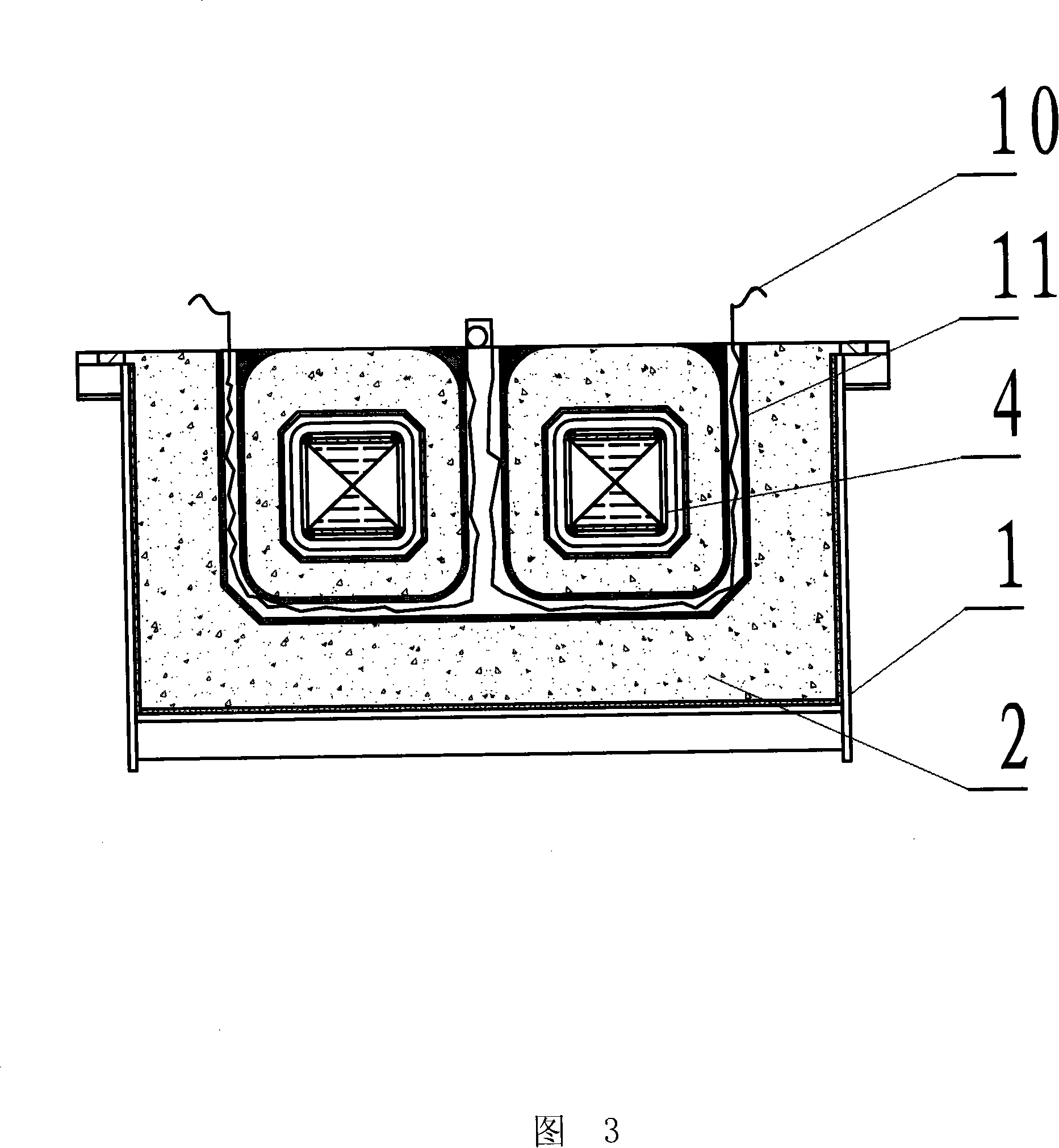 Method of producing ring hearth of cored induction furnace