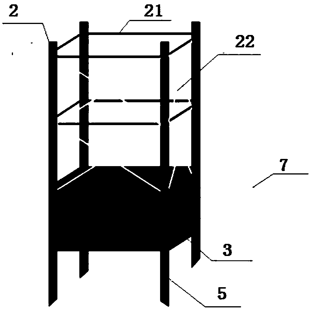 Water recession system adopting steel-structure derrick-type water recession opening and construction method thereof