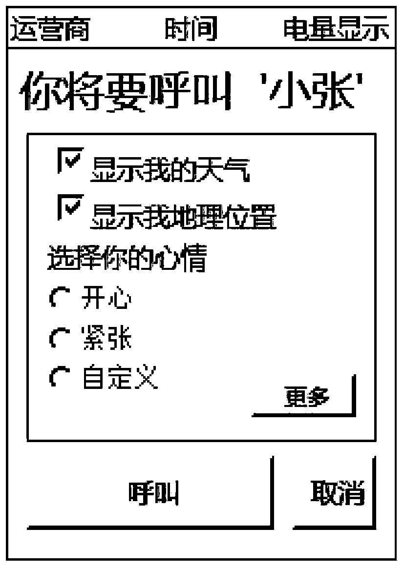 Terminal incoming call information display method and device