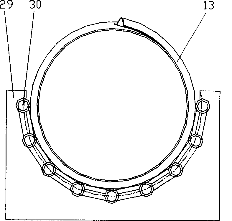 Manufacture of metal reinforced plastic spiral ripple pipe