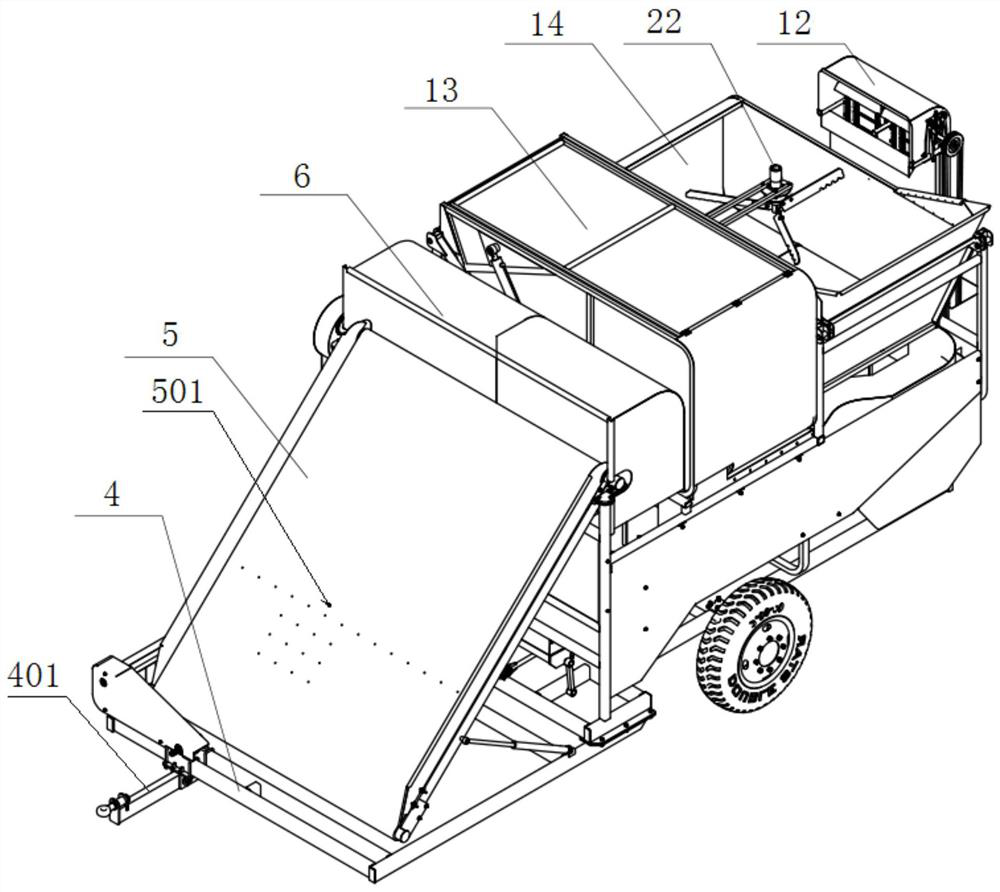 Auger-type roller, and traction-type peanut picking and harvesting machine using auger-type roller