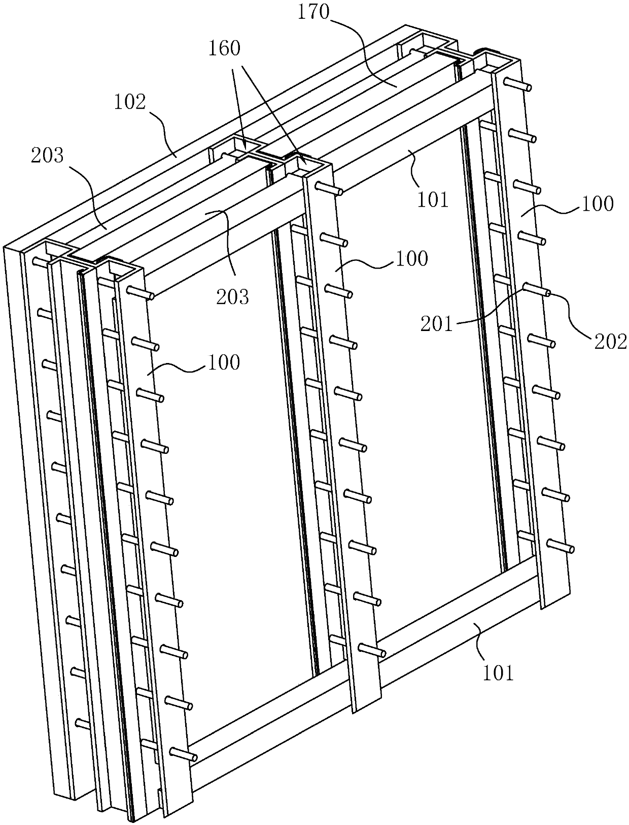 A retaining wall and construction method applied to the reinforcement of flood control dikes in flood control projects