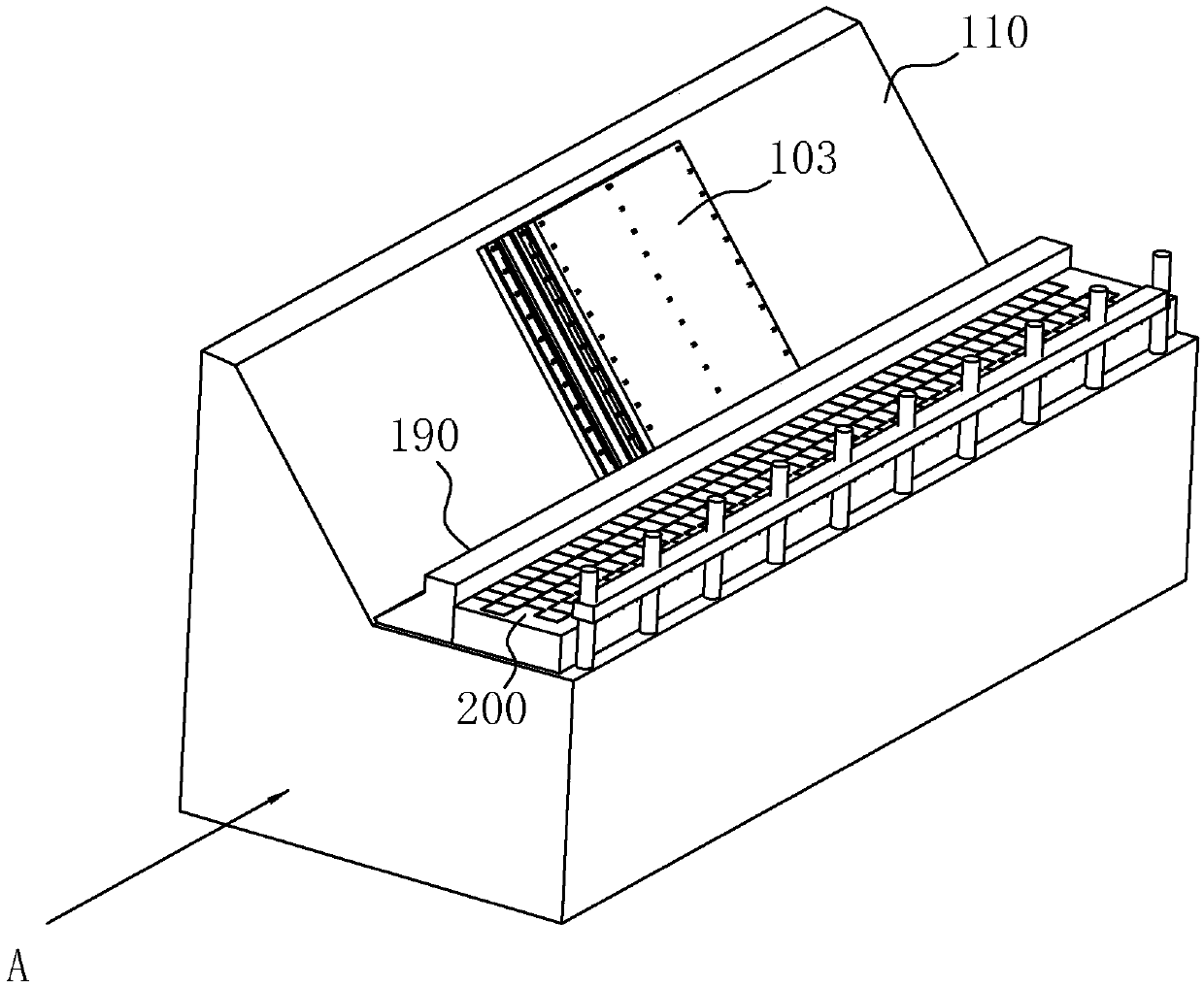 A retaining wall and construction method applied to the reinforcement of flood control dikes in flood control projects