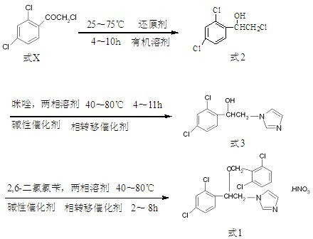 Method for preparing isoconazole nitrate