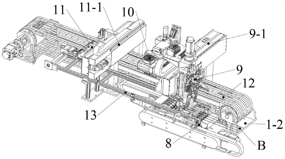 Two-stage welding type ibc solar cell string welding device and welding method thereof