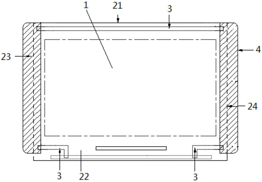 OLED display panel with narrow frame structure