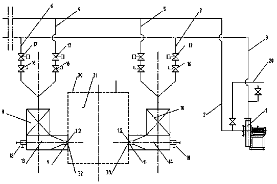 Industrial furnace regenerative forced furnace gas circulation device